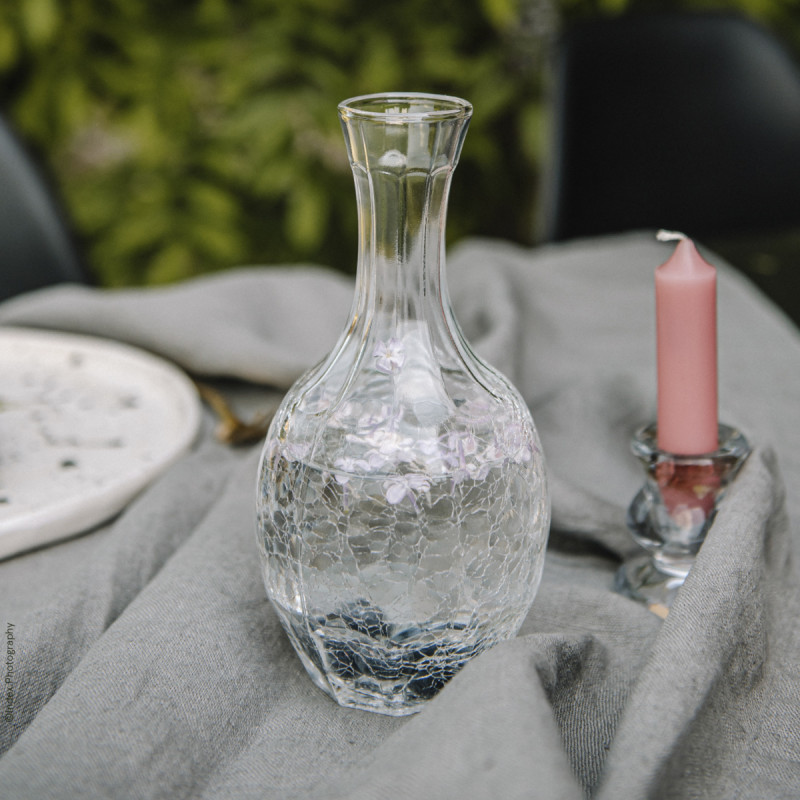 Carafe verre cristallin 75 cl Craquelee La Rochere