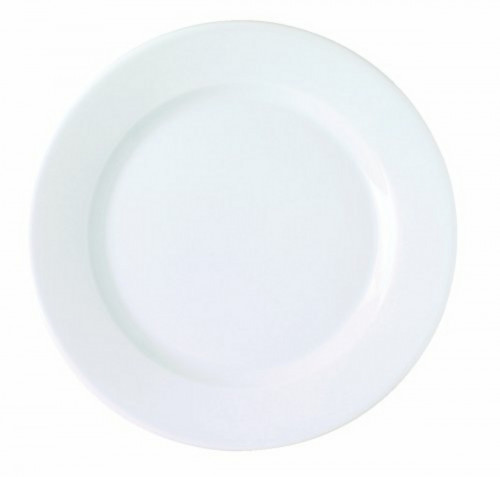 Assiette plate rond blanc porcelaine Ø 19 cm K