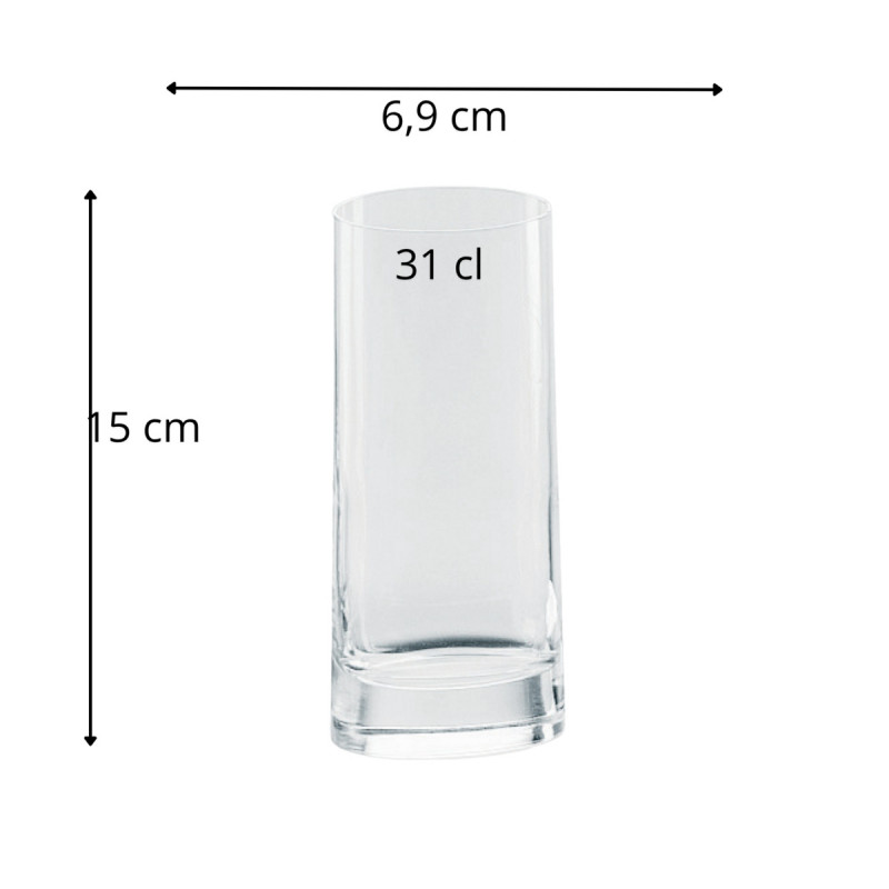 Gobelet forme haute verre cristallin 31 cl Veronese Luigi Bormioli