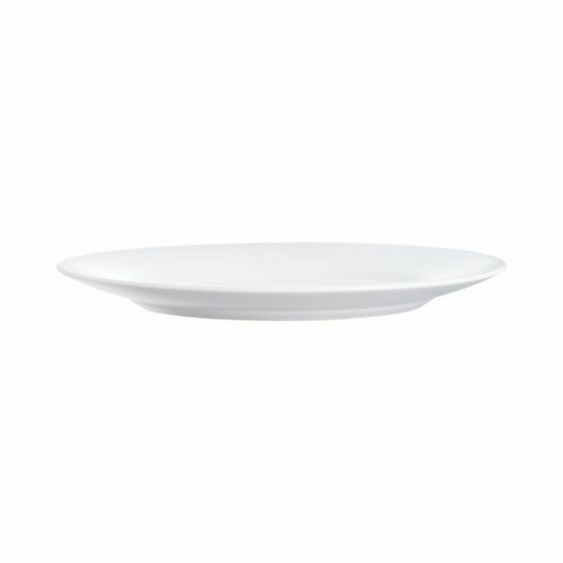 Assiette plate rond blanc verre opal Ø 25,4 cm Restaurant Blanc Arcoroc