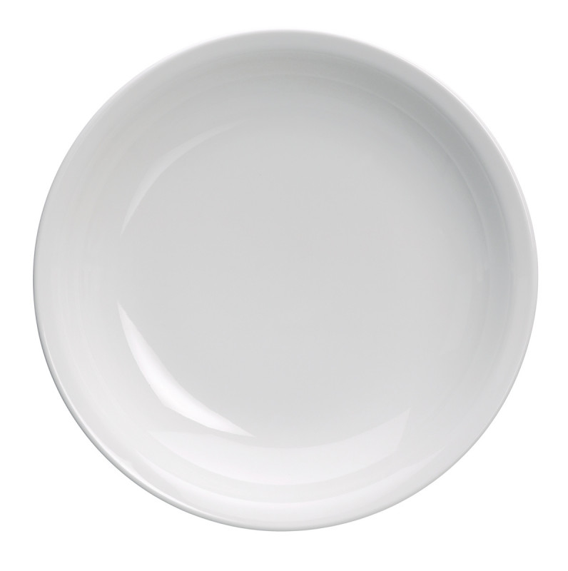 Assiette creuse rond ivoire porcelaine vitrifiée Ø 22 cm Ska Rak