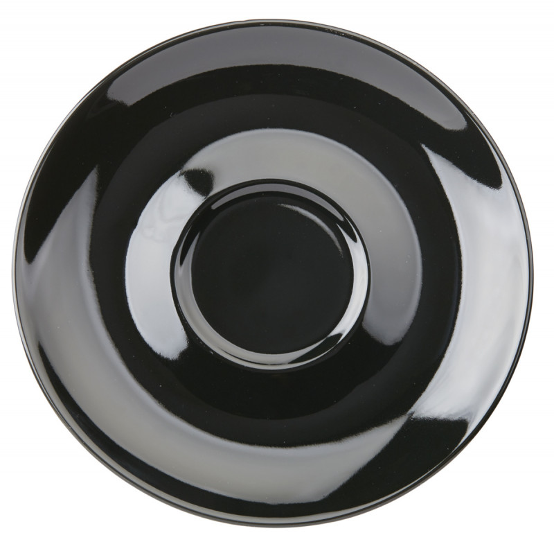 Sous-tasse à expresso rond noir porcelaine Ø 12 cm Emotions Pro.mundi