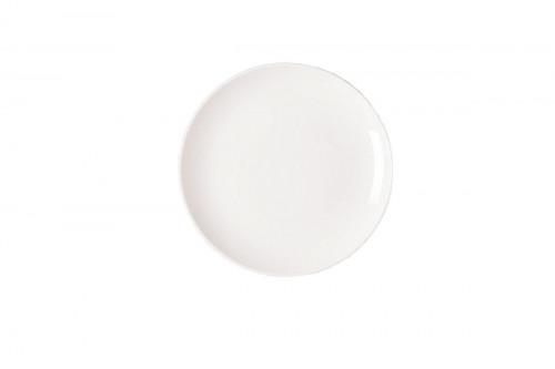 Assiette coupe plate rond ivoire porcelaine vitrifiée Ø 21 cm Nano Rak