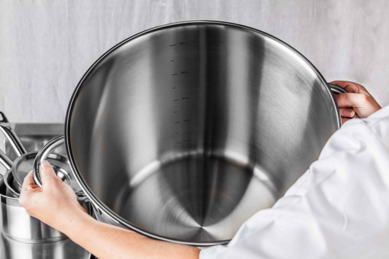 Marmite inox Sans revêtement Sans couvercle Ø 24 cm 24 cm 10 L Qualiplus Pro.cooker