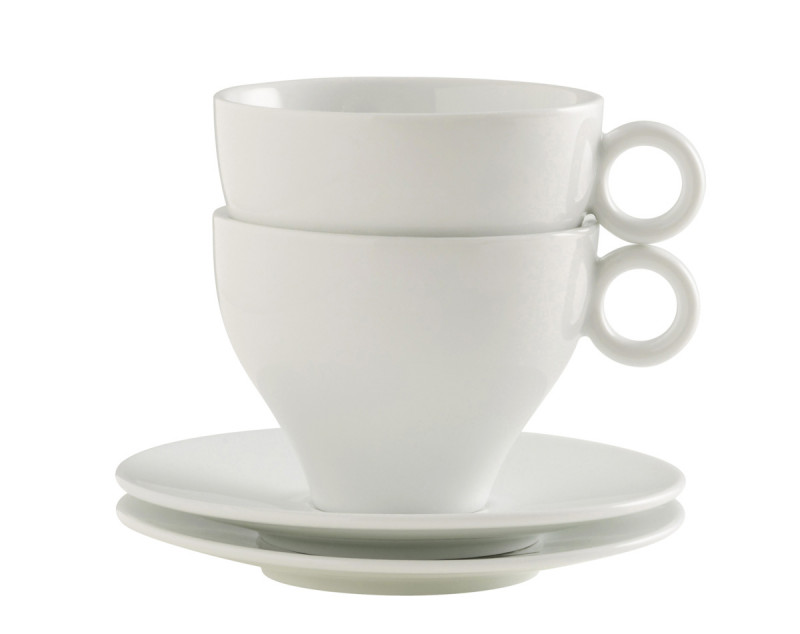 Sous-tasse à thé rond blanc porcelaine Ø 13 cm Slim O Pro.mundi