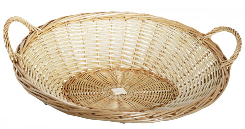 Corbeille ovale beige osier 50x46x16 cm Pro.mundi