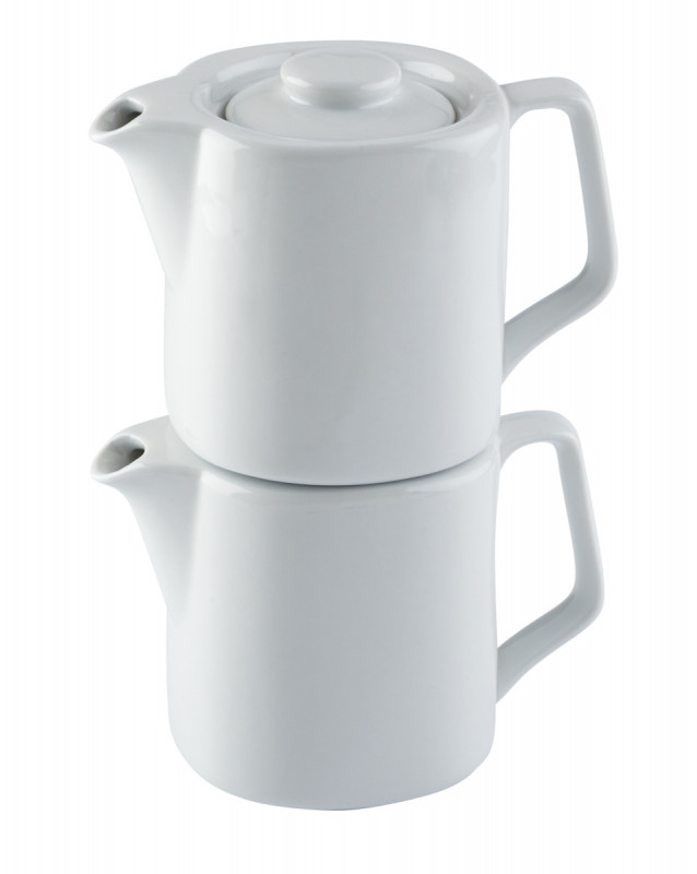 Théière rond blanc porcelaine 45 cl Ø 9 cm Cafett Pro.mundi