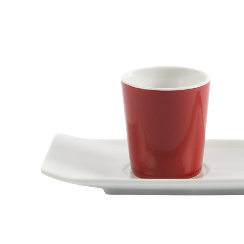 Gobelet rond rouge grès émaillé 10 cl Ø 6 cm Prismo Pro.mundi