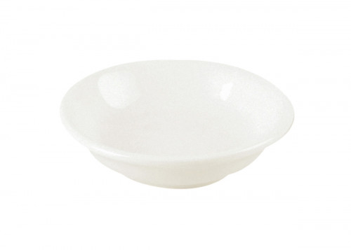 Assiette coupe rond ivoire porcelaine vitrifiée Ø 7,4 cm Nano Rak