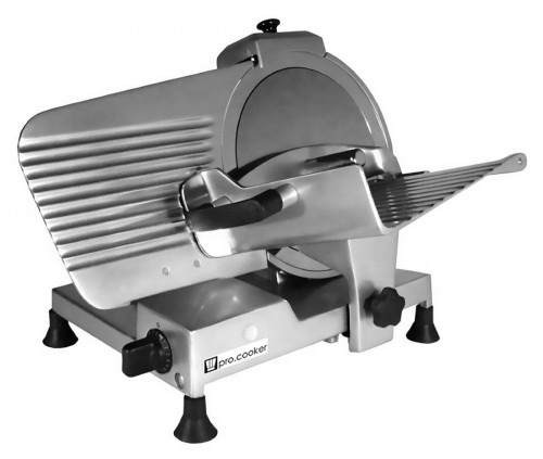 Trancheur gris 300 mm courroie 180 W 230v Pro.cooker