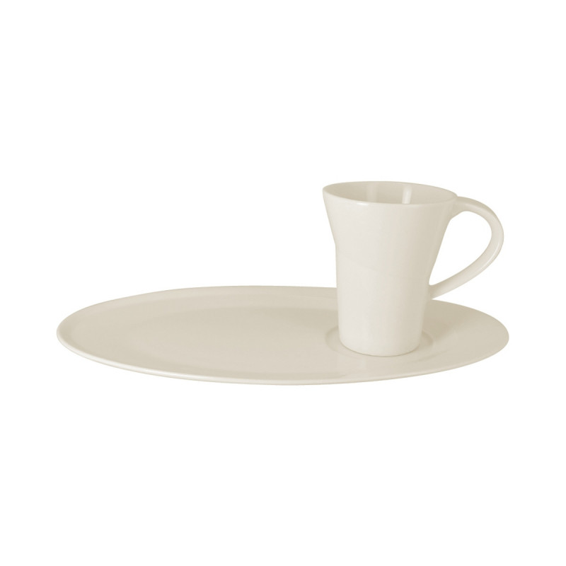 Tasse à thé rond ivoire porcelaine vitrifiée 20 cl Ø 8 cm Giro Rak