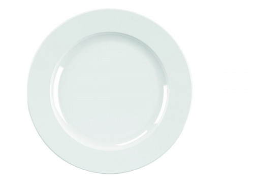 Assiette plate rond blanc porcelaine vitrifiée Ø 24 cm Brasserie Astera