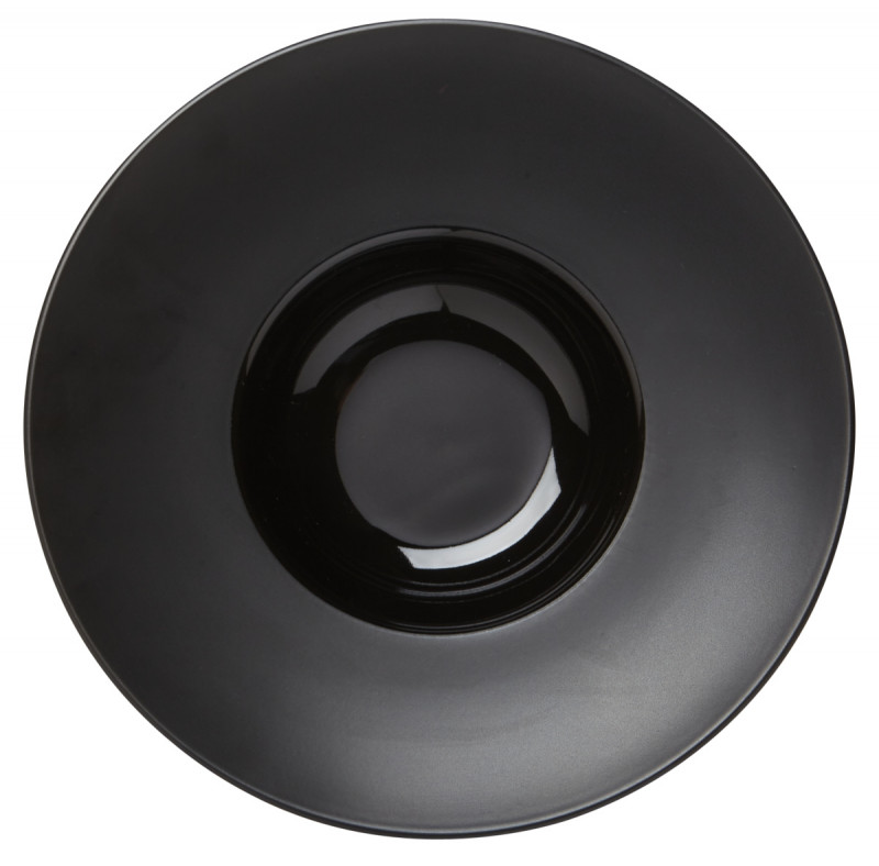 Assiette extra creuse rond noir grès émaillé Ø 27 cm Chic & Mat Pro.mundi