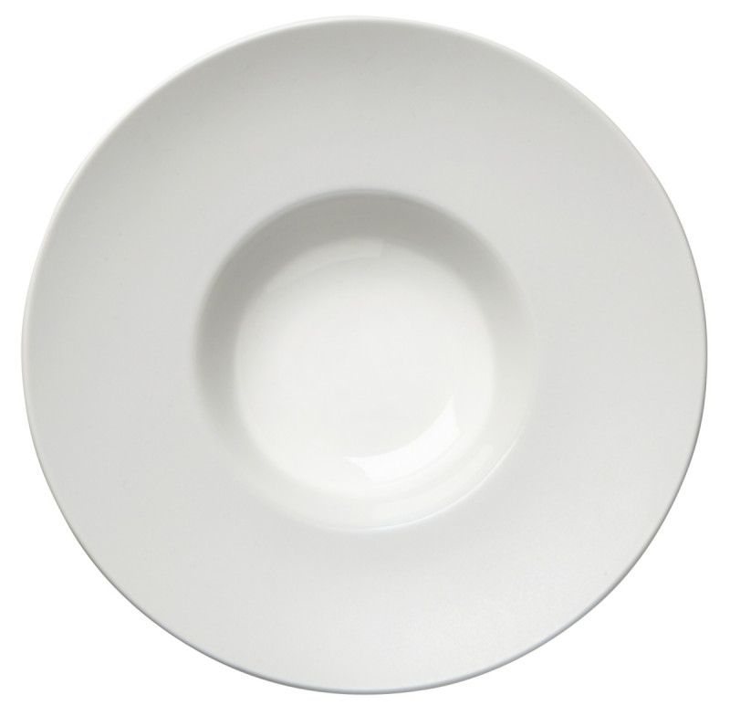 Assiette extra creuse rond blanc grès émaillé Ø 27 cm Chic & Mat Pro.mundi