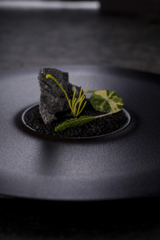 Assiette plate petite aile rond noir porcelaine vitrifiée Ø 32,8 cm Neo Fusion Rak