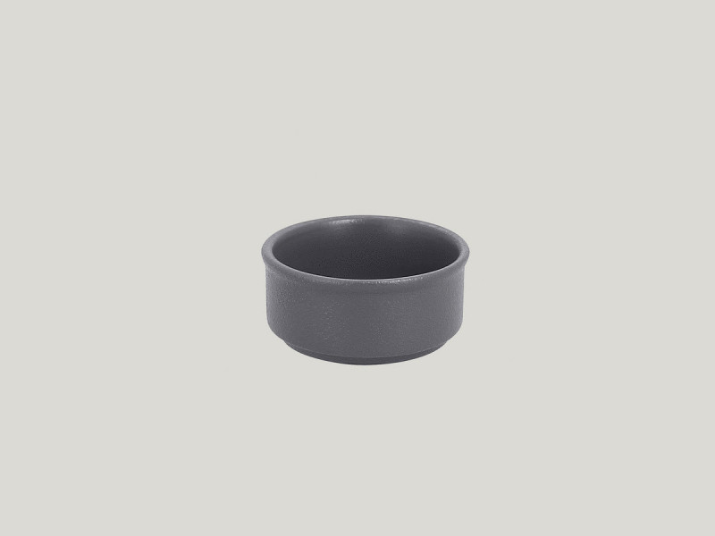 Ramequin rond Gris stone porcelaine vitrifiée Ø 8 cm Neo Fusion Rak