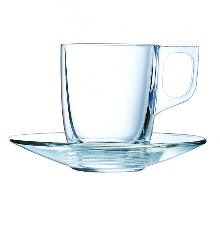 Mug rond transparent verre trempé 25 cl Ø 10,4 cm Voluto Arcoroc