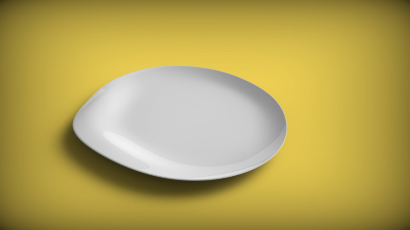 Assiette plate rond blanc porcelaine vitrifiée Ø 25 cm Moving Astera