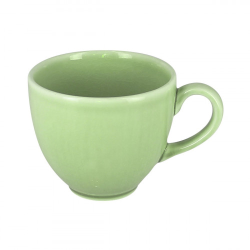 Tasse à thé rond vert porcelaine vitrifiée 20 cl Ø 8,4 cm Vintage Rak