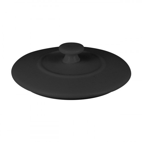 Couvercle pour cocotte rond noir porcelaine vitrifiée Ø 9,8 cm Chefs Fusion Rak