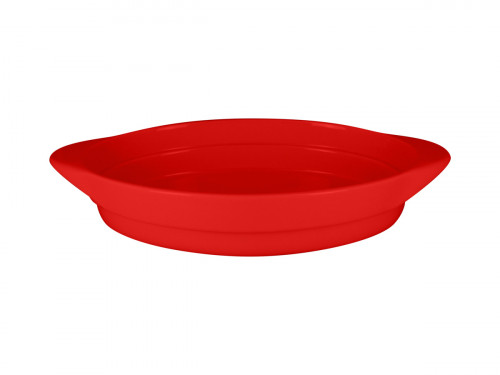 Plat ovale rouge porcelaine vitrifiée 37x21 cm Chefs Fusion Rak