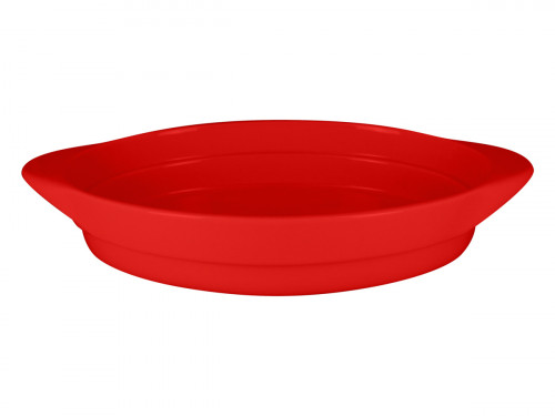 Plat ovale rouge porcelaine vitrifiée 45,3x25 cm Chefs Fusion Rak
