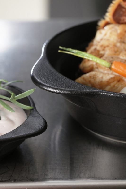 Couvercle pour terrine rectangulaire gris porcelaine vitrifiée 39,5x24,5 cm Chefs Fusion Rak
