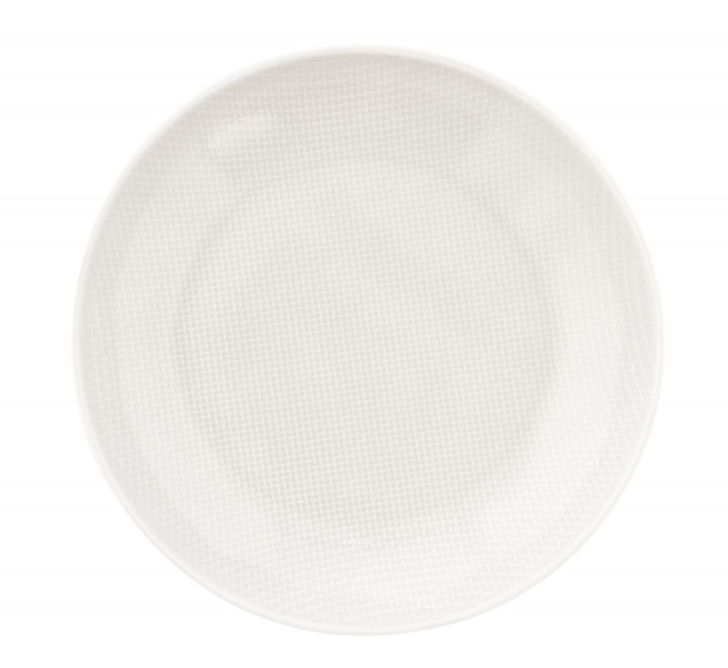 Assiette coupe creuse rond blanc grès émaillé Ø 23,5 cm Linen Vaisselle Pro.mundi