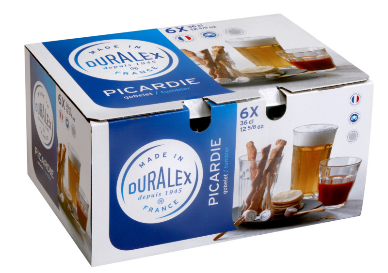 Gobelet forme haute verre trempé 36 cl Picardie Duralex