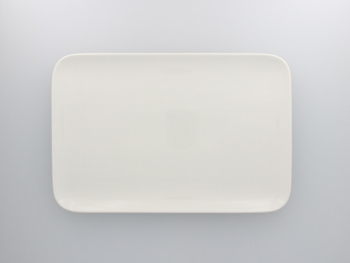 Assiette plate rectangulaire ivoire porcelaine vitrifiée 33,4x20 cm Aurea Rak