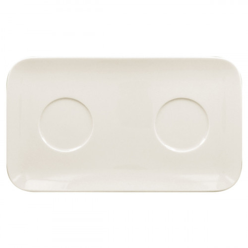 Assiette plate rectangulaire ivoire porcelaine vitrifiée 31x18 cm Aurea Rak