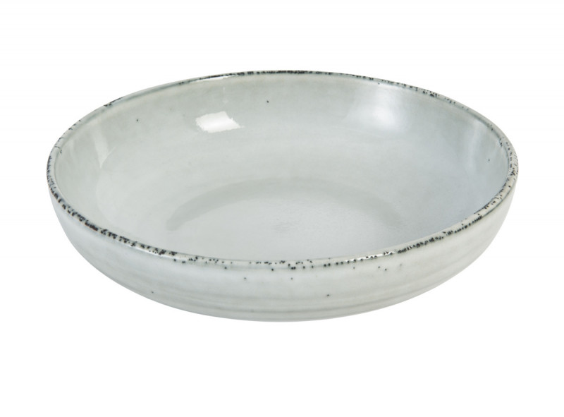 Assiette creuse rond gris grès émaillé Ø 22 cm Sky Pro.mundi