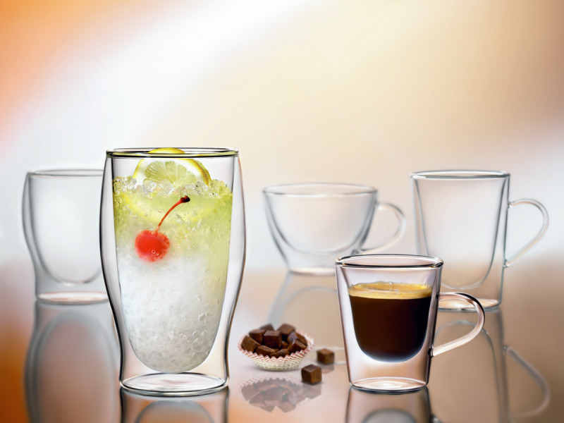 Tasse à café rond transparent verre borosilicate 8,5 cl Ø 6,4 cm Thermic Glass Luigi Bormioli