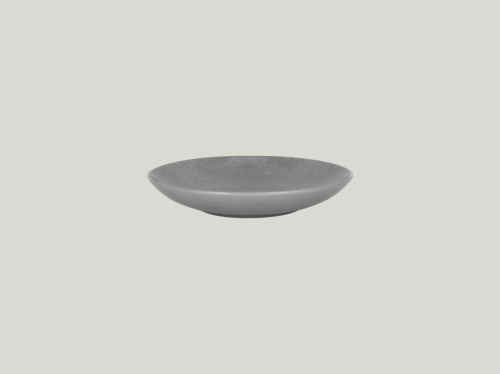 Assiette coupe creuse rond gris porcelaine vitrifiée Ø 22,2 cm Shale Rak