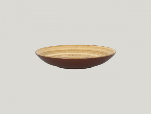 Assiette coupe creuse rond beige porcelaine vitrifiée Ø 27,8 cm Twirl Rak