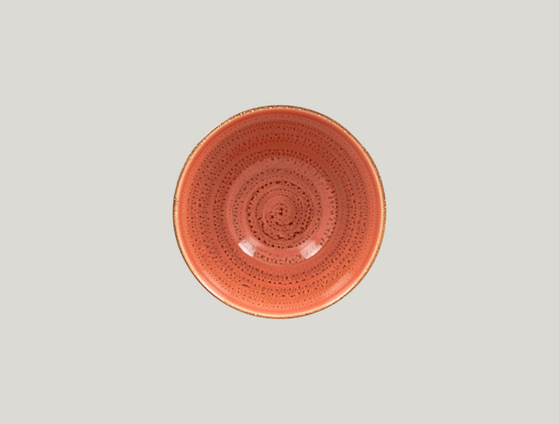 Saladier rond orange porcelaine vitrifiée Ø 20 cm Twirl Rak