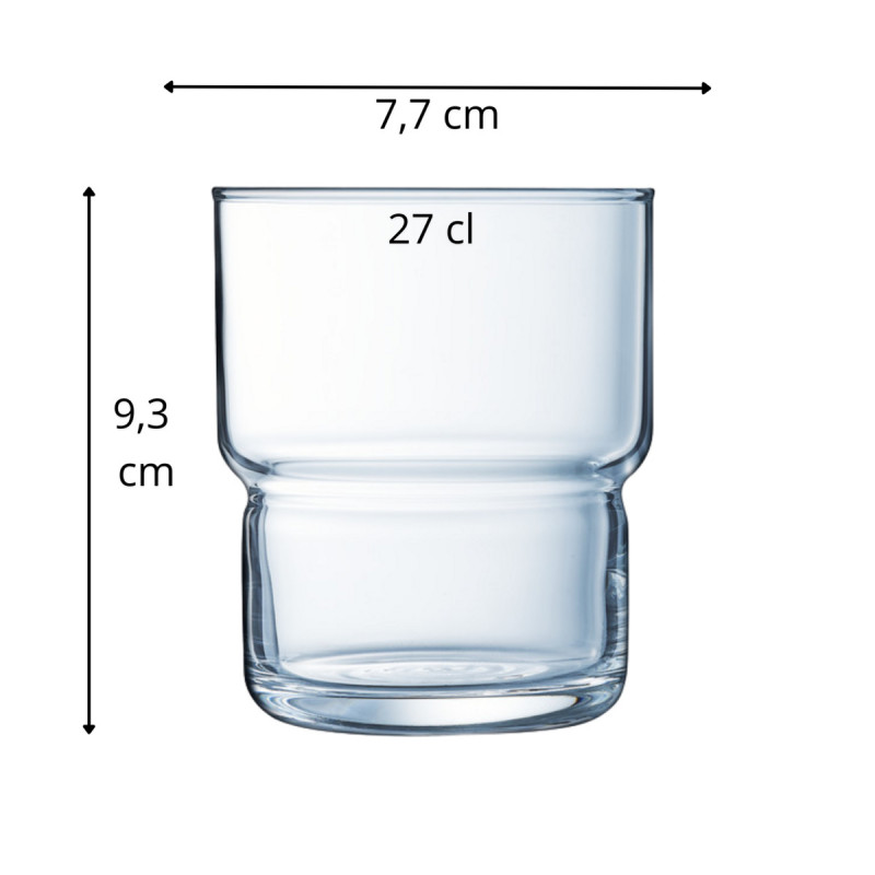 Gobelet verre trempé 27 cl Log Arcoroc