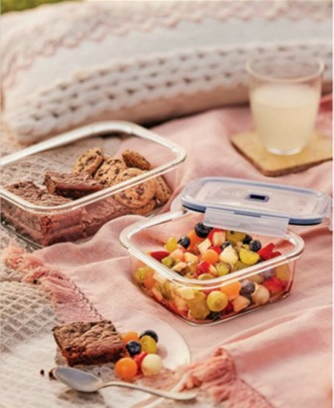 Boîte avec couvercle rond transparent verre trempé Ø 17,54 cm Pure Box Active Luminarc