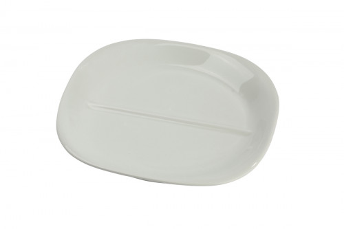 Assiette carré blanc porcelaine pillénium 21x21 cm Regithermie