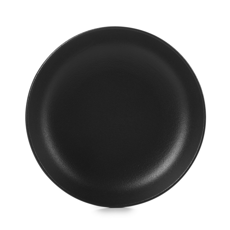 Assiette creuse rond noir porcelaine culinaire Ø 17,5 cm Adelie Revol