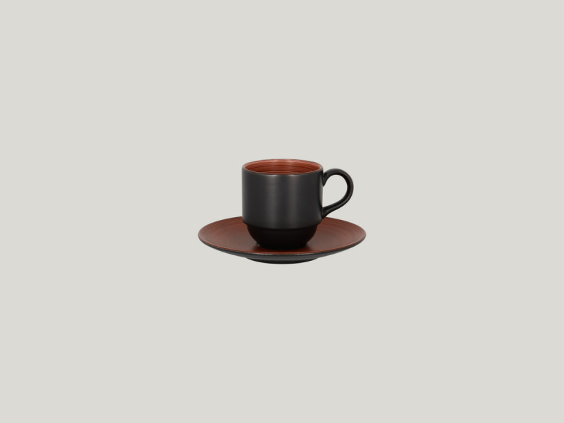 Sous tasse rond marron porcelaine vitrifiée Ø 15 cm Trinidad Rak