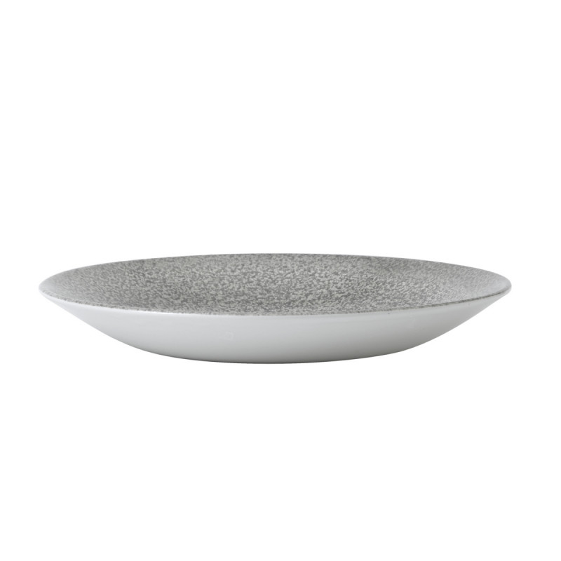 Assiette creuse rond gris porcelaine vitrifiée Ø 25,6 cm Evo Origins Dudson