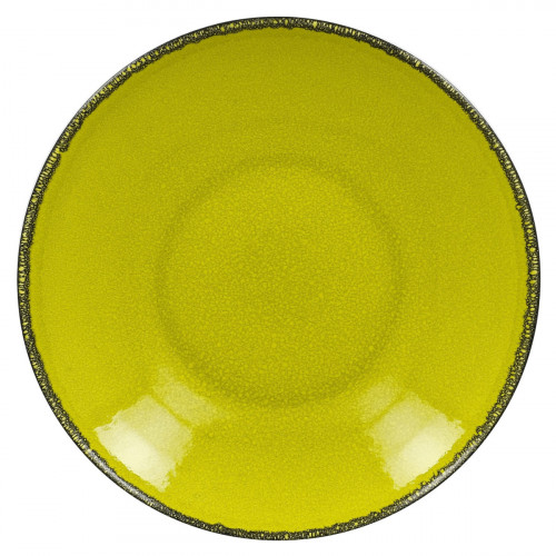 Assiette coupe creuse rond vert porcelaine vitrifiée Ø 22,2 cm Fire Rak