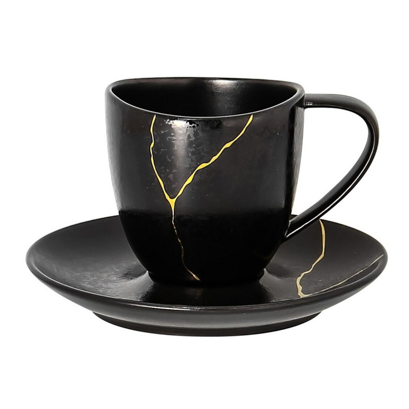 Tasse à thé noir porcelaine 23 cl Ø 8 cm Kintzoo Rak