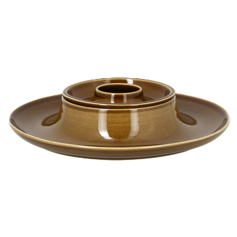 Assiette creuse rond bronze porcelaine vitrifiée Ø 24,7 cm Ashore Rak