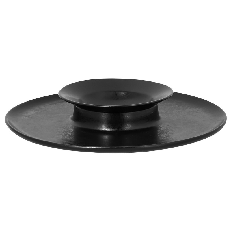 Assiette creuse rond noir porcelaine vitrifiée Ø 25,5 cm Chill Rak