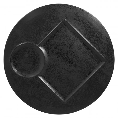 Assiette plate rond noir porcelaine vitrifiée Ø 29,8 cm Create Rak