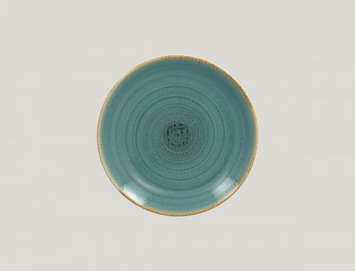 Assiette coupe plate rond bleu porcelaine vitrifiée Ø 20,9 cm Twirl Rak
