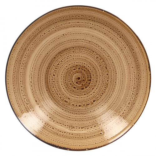 Assiette coupe creuse rond marron porcelaine vitrifiée Ø 29,9 cm Twirl Rak