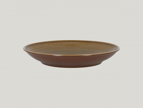 Assiette coupe creuse rond brun porcelaine vitrifiée Ø 27,8 cm Twirl Rak